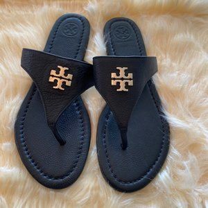 TORY BURCH BLACK LEATHER SANDALS - BRAND NEW!!!